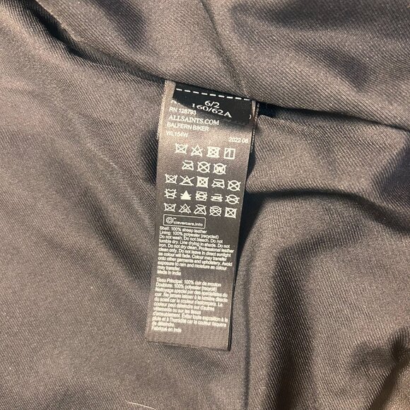 All Saints Balfern Gold Leather Jacket - Picture 3 of 3